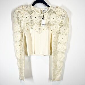NWOT Zara Crochet Corset Top